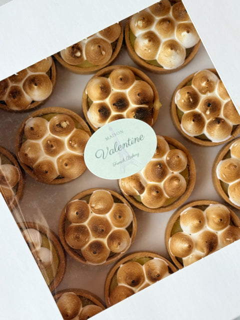 Mini Lemon Meringue Tart (10+ pieces) - 48h preparation time Maison Valentine