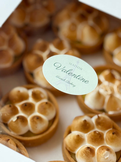 Mini Lemon Meringue Tart (10+ pieces) - 48h preparation time Maison Valentine