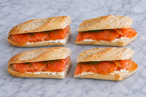 4 X Half Smoked Salmon SandwichesFrench Pâtisserie Miami Beach All Day LunchFrench Bakery & Café