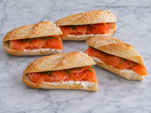 4 X Half Smoked Salmon SandwichesFrench Pâtisserie Miami Beach All Day LunchFrench Bakery & Café
