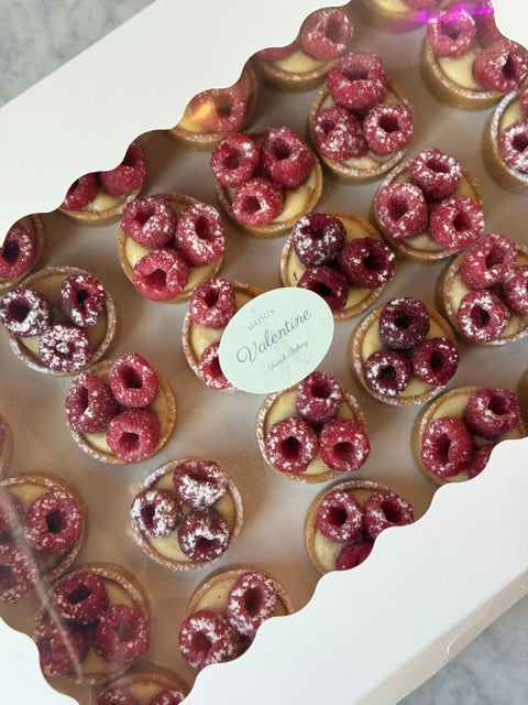 Mini Raspberry Tart (10+ pieces) - 48h preparation Maison Valentine