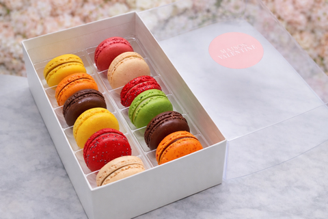 Macarons - Box of 12 Random flavors Maison Valentine