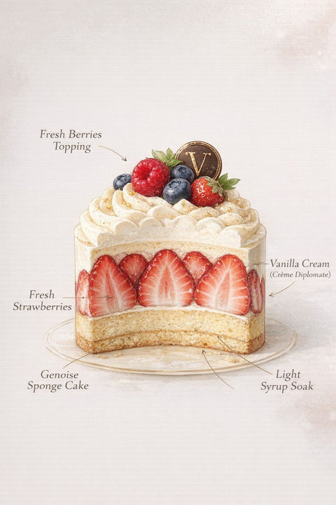 Fraisier - 48h preparation time Maison Valentine