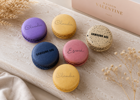 Custom Macarons with Logo - 5/7 days preparation timeFrench Pâtisserie Miami Beach MacaronsFrench Bakery & Café
