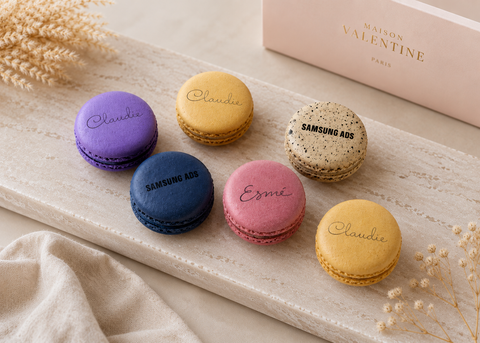 Custom Macarons with Logo - 5/7 days preparation timeFrench Pâtisserie Miami Beach MacaronsFrench Bakery & Café