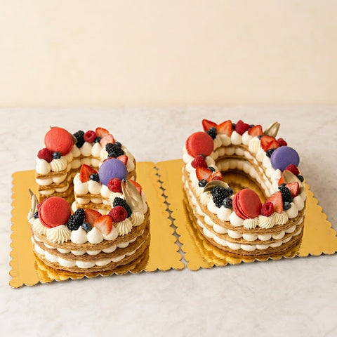 Number Cake - Vanilla - 48h preparation timeFrench Pâtisserie Miami Beach CakeFrench Bakery & Café